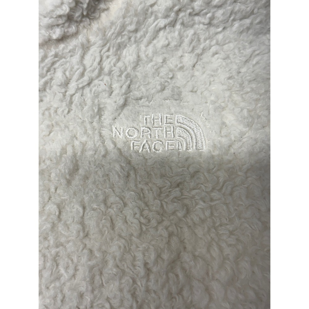 The North Face Girls Osito Full Zip Fleece Jacket White XL 18 High Pile Soft - Picture 3 of 9